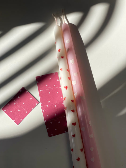 Heart Taper Candles
