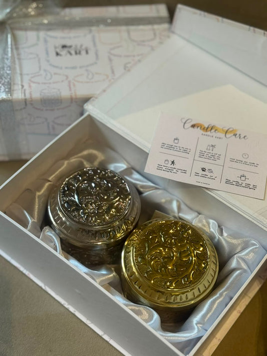 Noor Heritage Brass Candle (Limited Edition) - Gift box of 2